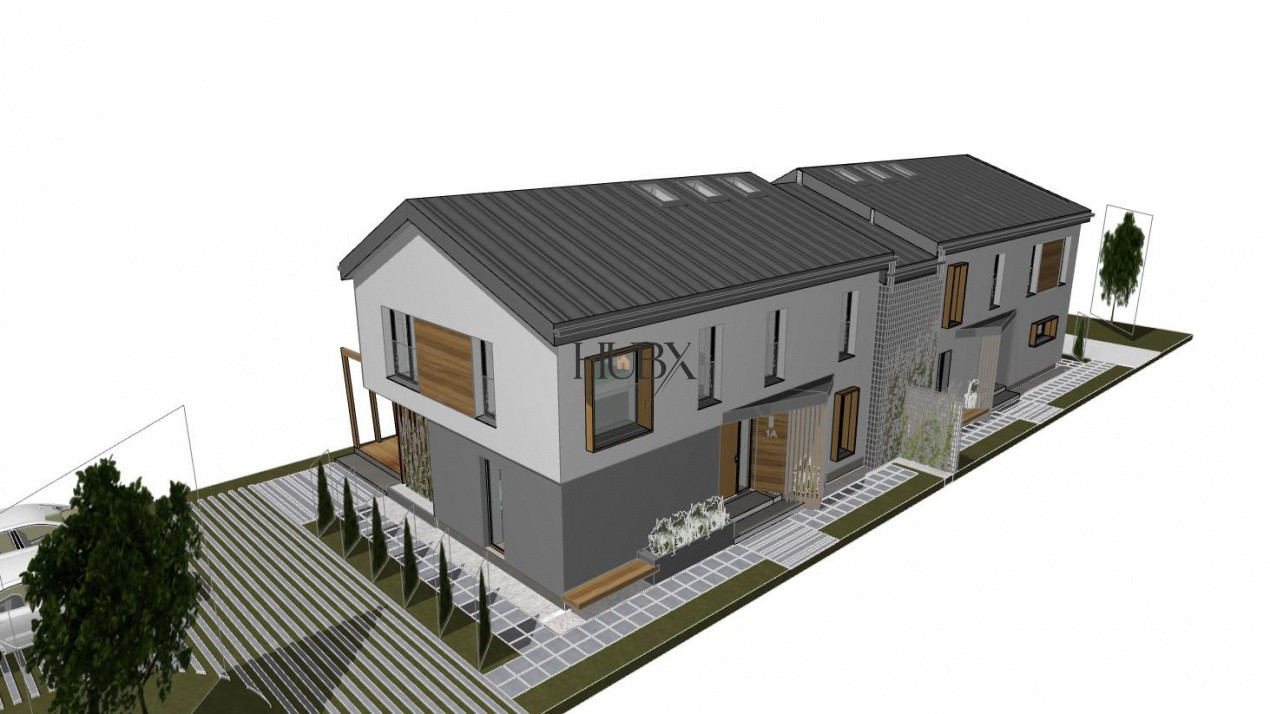Duplex 4 camere 3 bai 130mp utili si 190 mp teren liber in zona Terra!