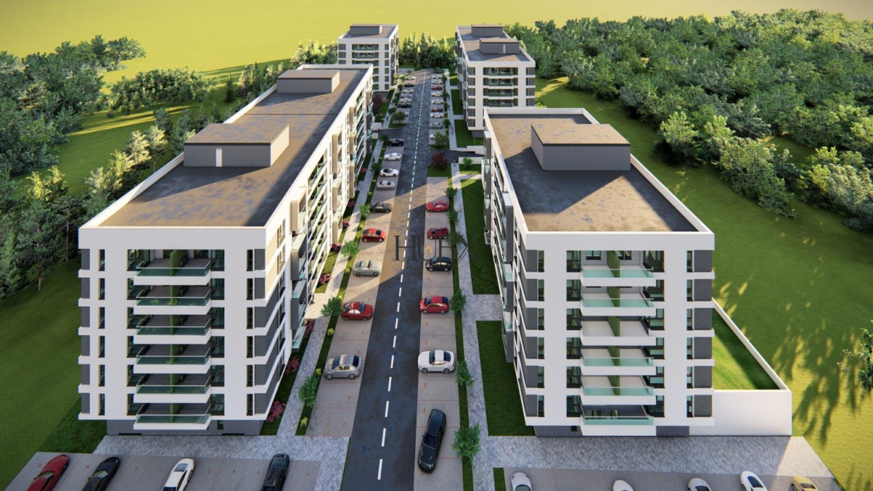 Apartament 1 camera, 37.45 mp. balcon 5.76 mp, Floresti