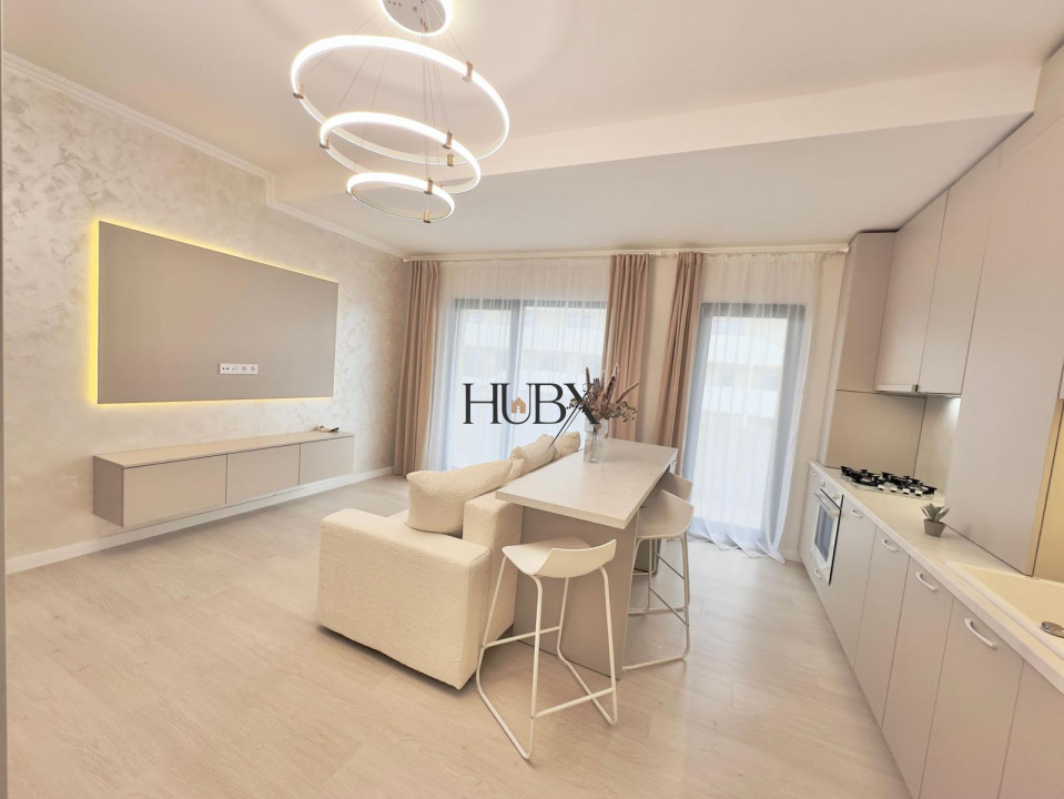 Apartament 3 cam, ultrafinisat, 56 mp, terasa 12 mp, garaj, zona Eroilor